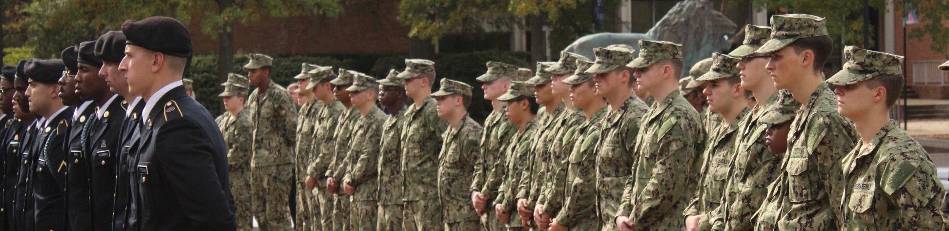 Naval Midshipmen in formation